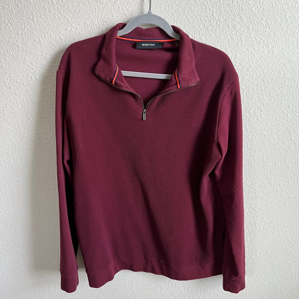 Bugatchi Performance Quarter Zip Pullover Mens L … - image 1
